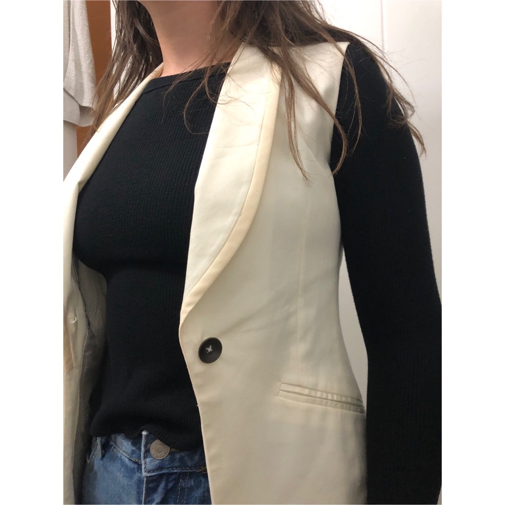 RAG & BONE White+Nude Sleeveless Blazer Sz 2